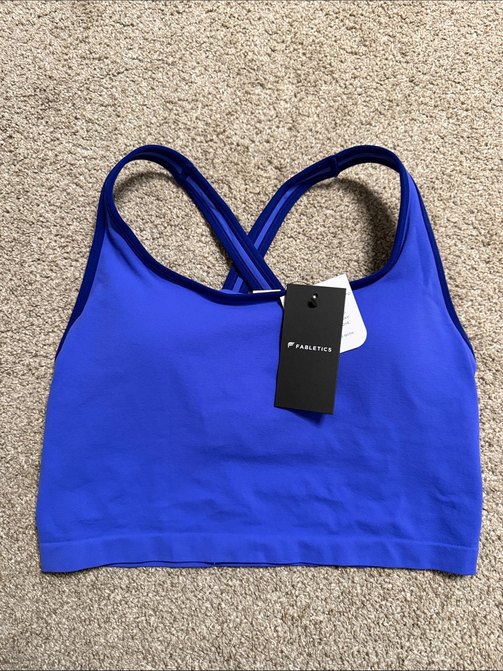 Fabletics Seamless Cropped Built-In Bra Tank